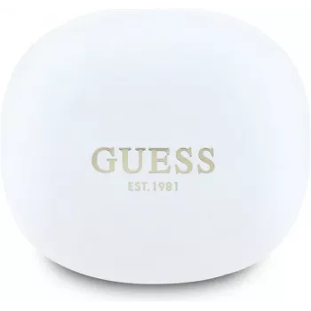 GUESS Flat Classic Logo Electroplated True Wireless austiņas, balta