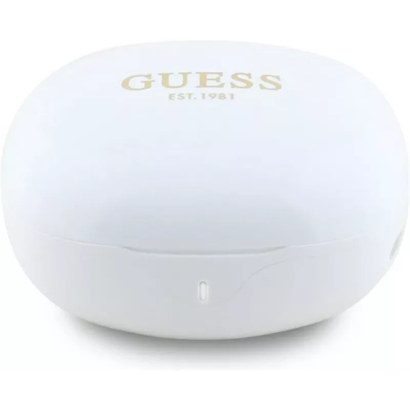 GUESS Flat Classic Logo Electroplated True Wireless austiņas, balta