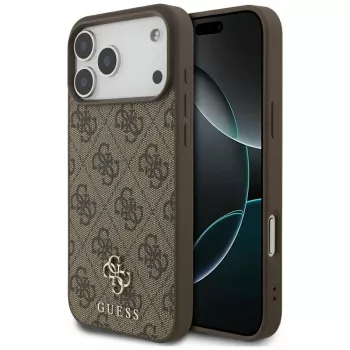 GUESS 4G Small Classic Logo Macīgais vāciņš iPhone 18 Pro Max / 17 Pro Max - Brūns