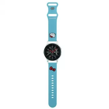 Hello Kitty universāla silikona pulksteņa siksniņa ar Kitty Head zīmējumu, zila, 22mm