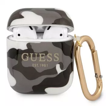 Guess GUA2UCAMG AirPods 1/2 vāciņš Black Camo Collection