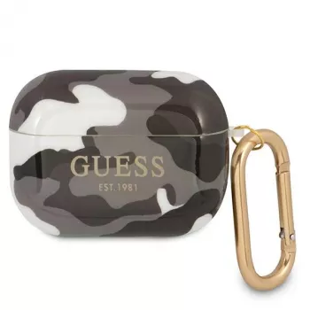 Guess GUAPUCAMG AirPods Pro vāciņš Black Camo Collection