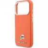 Karl Lagerfeld Karl & Choupette Head Pins Saffiano MacSafe maciņš iPhone 17 Pro Max – oranžs