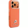 Karl Lagerfeld Karl & Choupette Head Pins Saffiano MacSafe maciņš iPhone 17 Pro Max – oranžs