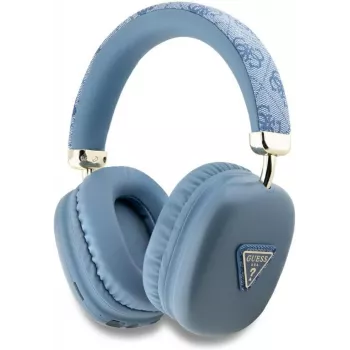 GUESS 4G Triangle Logo bezvadu austiņas pār auss Bluetooth 5.3 zilā krāsā