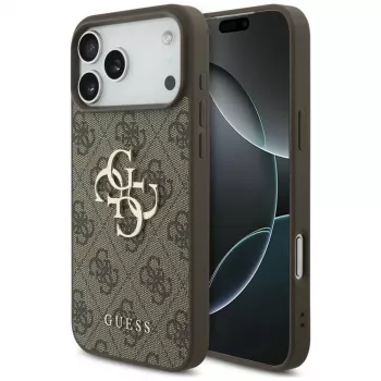 GUESS 4G Big Logo aizmugurējais vāciņš Apple iPhone 17 Pro / 18 Pro - Brūns