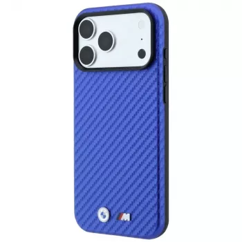 BMW M Carbon Metal Logo MagSafe maciņš iPhone 18 Pro Max / 17 Pro Max - zils