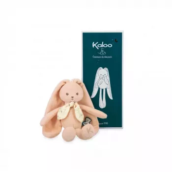 Kaloo Lapinoo Persiku krāsas trusis mīkstā rotaļlieta 25 cm dāvanu kastītē