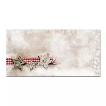 Sigel DU049 Ziemassvētku aploksne DIN long (DL, 110 x 220 mm), Winter Chalet, brūna/sarkana, 90 g/m²