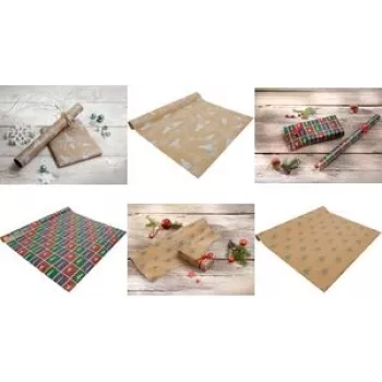 SIGEL GP120 Dāvanu papīra ruļļi – Polārlāča dizains, 5 m x 70 cm, daudzkrāsains, 80 g/m²