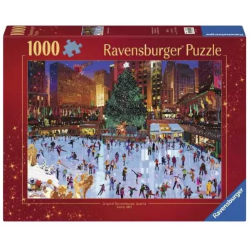 RAVENSBURGER 1000 gabalu puzle – Ziemassvētku maģija Rokfellera centrā