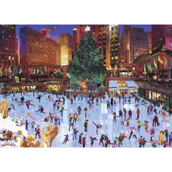 RAVENSBURGER 1000 gabalu puzle – Ziemassvētku maģija Rokfellera centrā