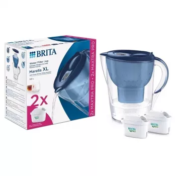 BRITA MARELLA XL filtrēšanas krūze ar 2 MAXTRA+ filtriem, 3,5L kopējā ietilpība, balta