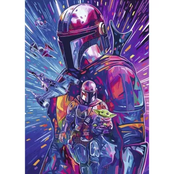 RAVENSBURGER Puzle Star Wars Hyper Space Collection: The Mandalorian (500 gabali, lielie gabali)
