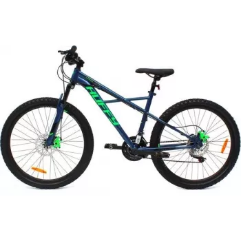 Huffy Korros 26 kalnu velosipēds zils - 18 ātrumu tērauda hardtail ar priekšējo balstiekārtu