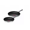 Tefal Daily Cook G7132S55 Nerūsējošā tērauda cepšanas pannu komplekts 24/28 cm, titāna nepiedegošais pārklājums, indukcija, Thermo-Signal