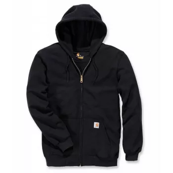 Carhartt Vidēja svara kapuces rāvējslēdzēja sporta krekls Melns