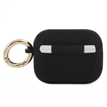 GUESS GUAPSSSK AirPods Pro vāciņš melns silikona Vintage Script