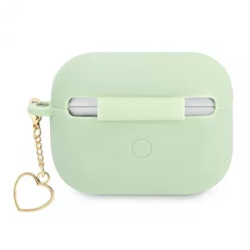 GUESS GUAPLSCHSN AirPods Pro vāciņš zaļš silikona Charm Heart kolekcija