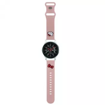 Hello Kitty universāla silikona pulksteņa siksniņa 22mm rozā ar Kaķenes galvas dizainu