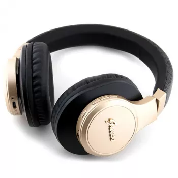 GUESS GUBH604GEMK Bluetooth austiņas pār ausīm, melnas, 4G Script