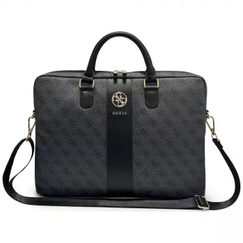 GUESS 4G Round & Classic Logos Stripe 16 collu klēpjdatora soma melna