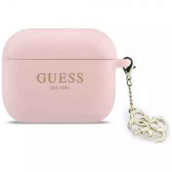 GUESS silikona 4G piekariņa maciņš AirPods Pro 3, rozā