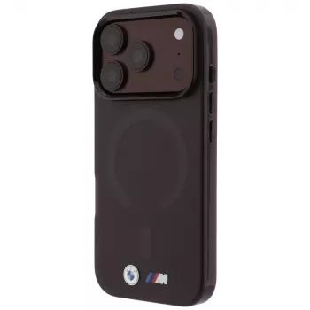 BMW M IML Frosted Metal Logo & Trims Maciņš iPhone 18 Pro / 17 Pro - Burgundy