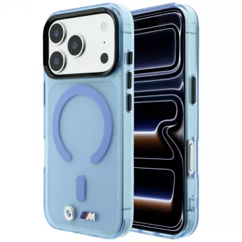 BMW M IML Frosted MagSafe maciņš iPhone 18 Pro / 17 Pro - zils