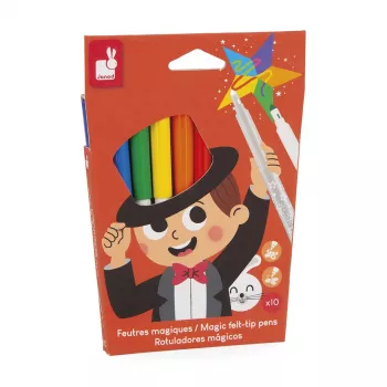 Janod Magic krāsu mainošie flomāsteri, 10 krāsas