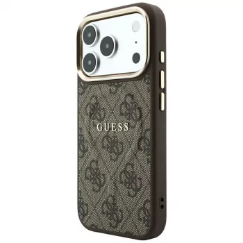 GUESS Embossed 4G Classic MagSafe maciņš iPhone 17 Pro / 18 Pro - Brūns
