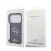 GUESS 4G Script Metal aizmugurējais vāciņš Apple iPhone 18 Pro / 17 Pro - Burgundy