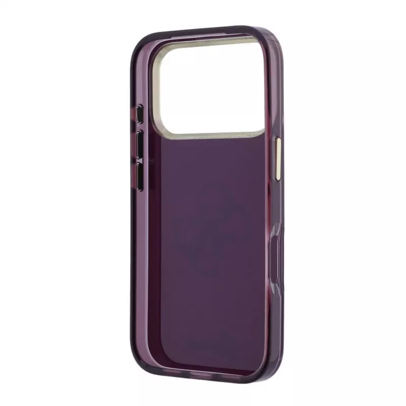 GUESS 4G Script Metal aizmugurējais vāciņš Apple iPhone 18 Pro / 17 Pro - Burgundy