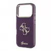 GUESS 4G Script Metal aizmugurējais vāciņš Apple iPhone 18 Pro / 17 Pro - Burgundy