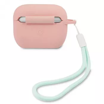 GUESS GUACAPLSVSPG AirPods Pro maciņš silikona Vintage Pink Green