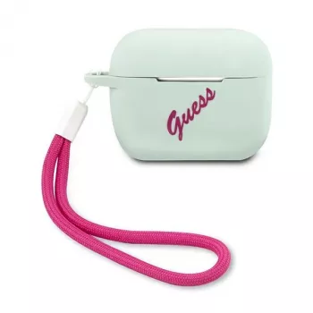 GUESS Vintage silikona maciņš AirPods Pro - Blue Fuschia