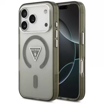 GUESS IML Gradient Triangle Logo MagSafe maciņš iPhone 17 Pro Max - Khaki