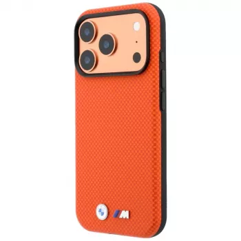 BMW M Quadrille Kevlar metāla logotipa MagSafe maciņš iPhone 18 Pro / 17 Pro - oranžs