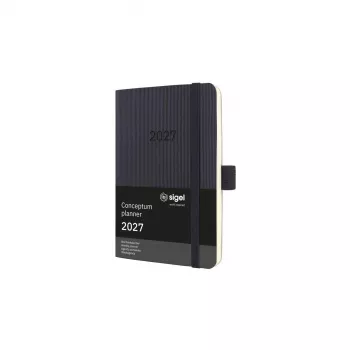 Sigel Conceptum C2723 nedēļas plānotājs 2027, apm. A6, mīksti vāki, melns