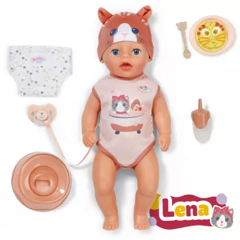 ZAPF CREATION Zapf Baby born Lena Cat 36cm mīksta ķermeņa lelle