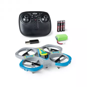 TAMIYA CARSON Carson Cyber Drone Polizei 2.4G 100% RTF – Policijas izdevuma kvadrokopteris ar 6 asu žiroskopu, augstuma noturēšanu, bezgalvas režīmu, 360° kūleņiem, LED gaismām, gatavs lidojumam