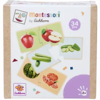 Eichhorn Montessori Puzle - Koka formas knaģu puzle mazuļiem no 12 mēnešiem, FSC 100%