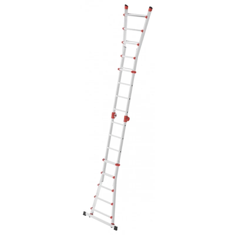 Hailo M80 4x5 Kāpņu daudzfunkcionālās kombinētās kāpnes, alumīnija, 20 pakāpieni, 150 kg, EN 131 Professional