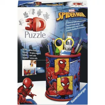 RAVENSBURGER 3D Puzle Pildspalvu Turētājs Spider-Man - 54 Gabali, Oficiāls Marvel, Easy Click
