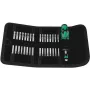 Wera Kraftform Kompakt 60 Torque Daudzbitņu sprūdrata skrūvgriežu komplekts, 17 daļas, 1/4 inch sešstūra uzgaļi, Rapidaptor ātrās atbrīvošanas patrona, Hex-Plus, salokāms maciņš