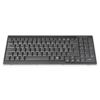 DIGITUS Šveices izkārtojuma tastatūra TFT KVM konsolēm, USB, melna