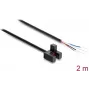 Delock Dakšveida gaismas barjera 5 mm F tips ar 4 x atvērtiem kabeļa galiem PNP L/D pārslēdzama 2 m