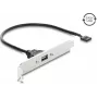 Delock USB 2.0 Slot Bracket ar 1 x EASY USB Type-A portu