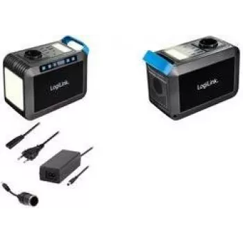 LogiLink PPS0301 pārnēsājamā enerģijas stacija 300W, 288Wh, tīrs sinusoidāls vilnis, 1x AC, 1x DC, 4x USB-A, 1x USB-C PD, melna