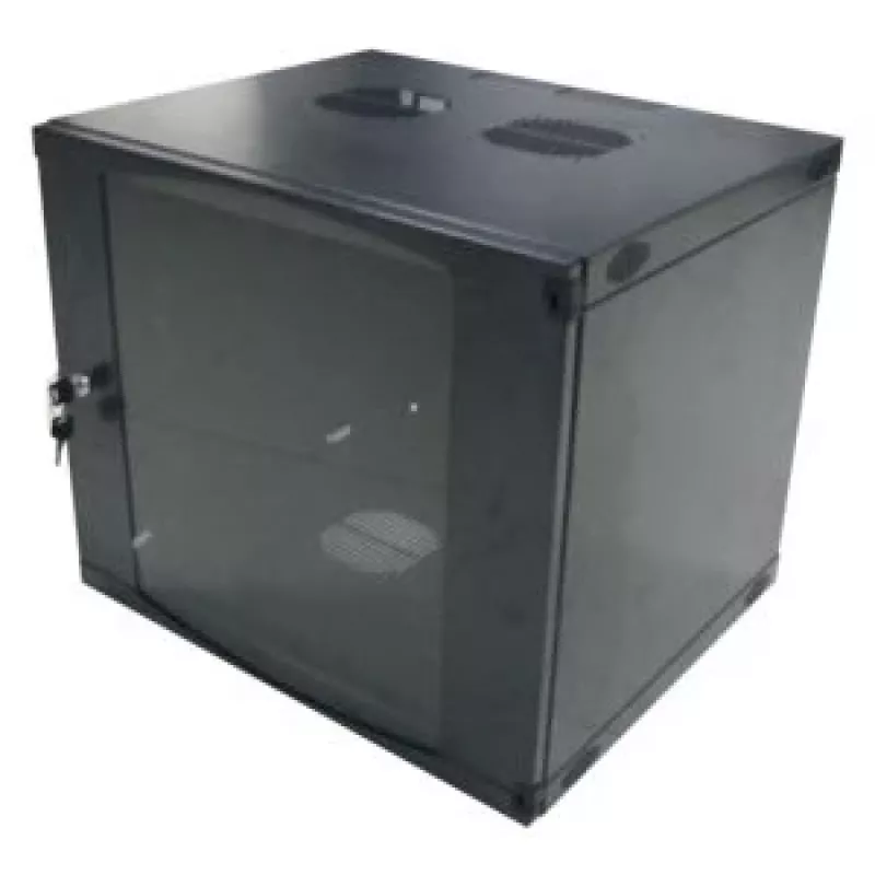 LogiLink 19 inch sienas stiprinājuma vienas sekcijas skapis 6U, plakanā iepakojumā, melns (RAL 9005)